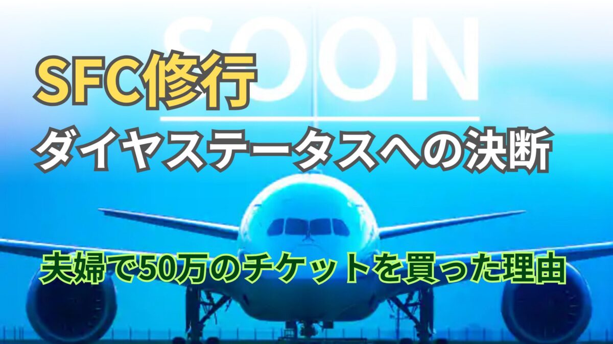 ANAダイヤモンドメンバーへ：夫婦で50万のチケットを買った理由はこれ！