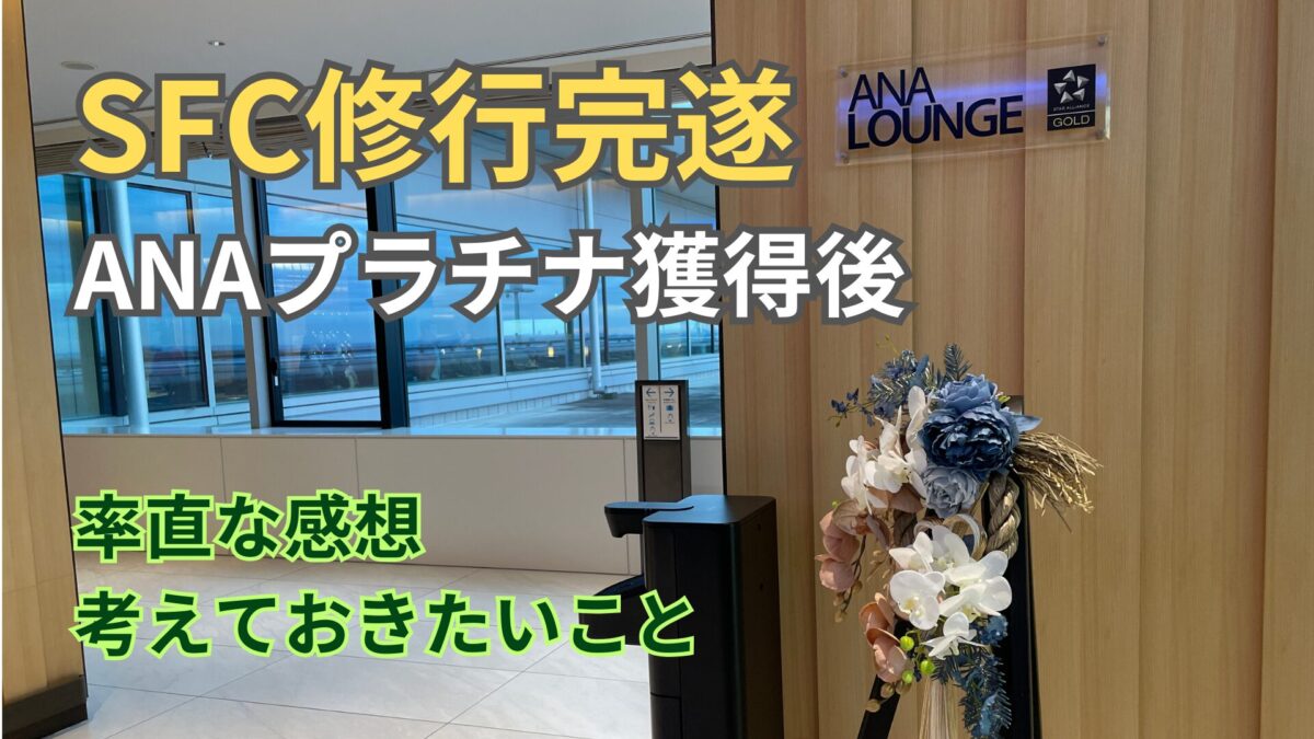 SFC修行はどう？ANAプラチナ達成後の感想・冷静に見たい点とは | 小さな旅の積み重ね｜SFC修行とお得な旅ノート