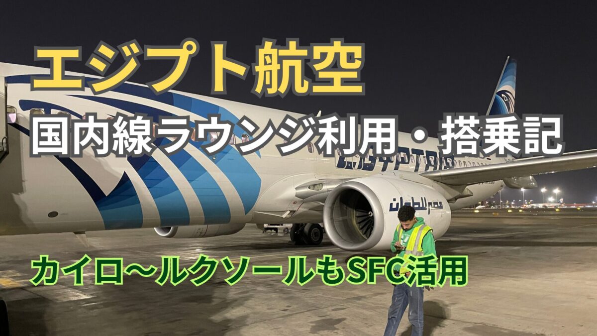 カイロ空港国内線ラウンジとエジプト航空搭乗記｜SFCプラチナ海外活用