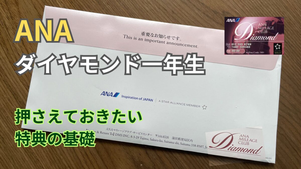 ANAダイヤモンド一年生｜特典を全解説｜LS方式取得の体験記