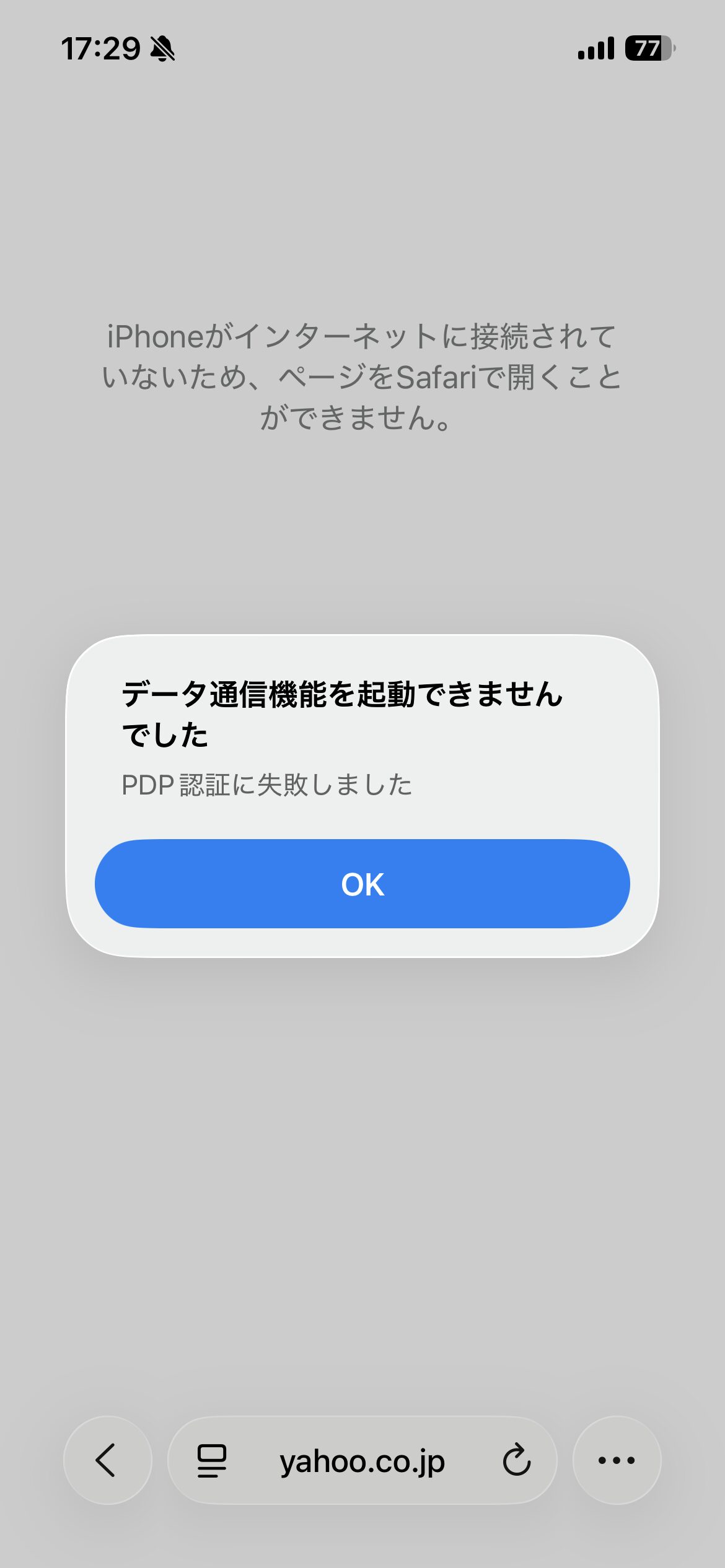 インストールしたけどうまくいかない時の画面