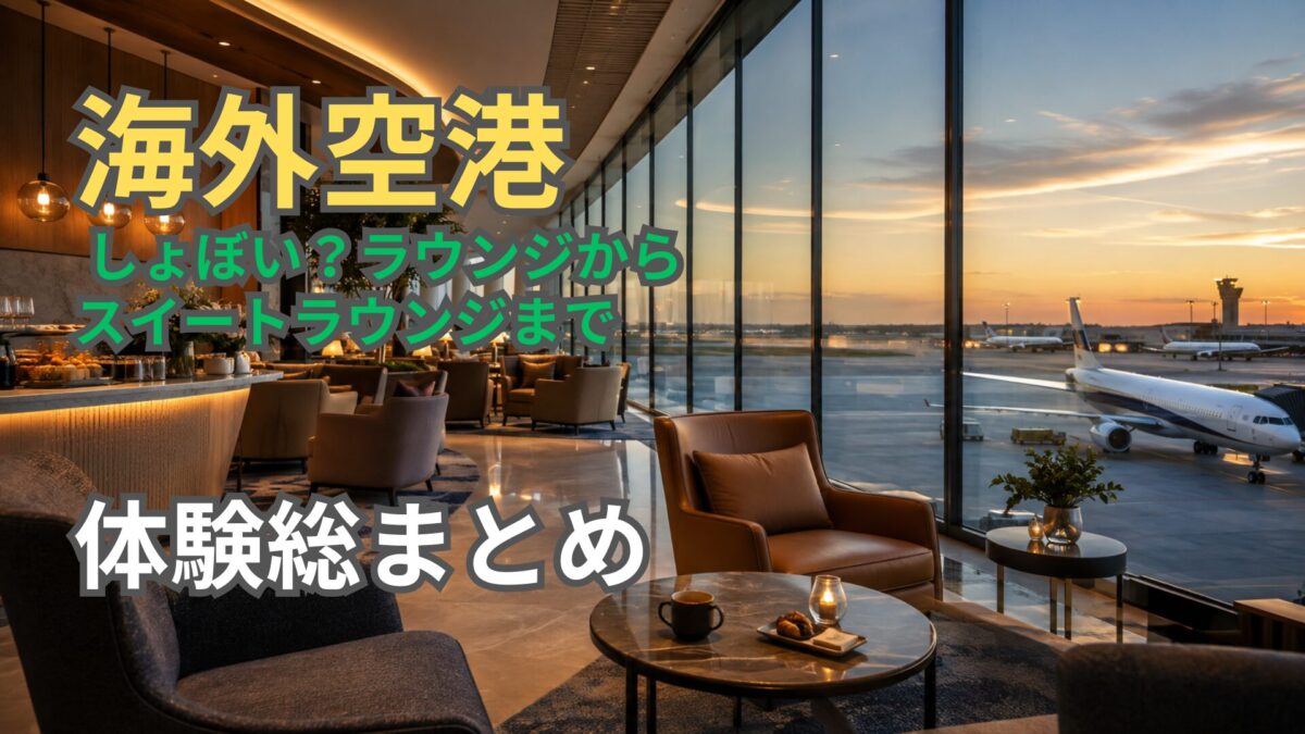 海外空港ラウンジ比較｜10空港13ラウンジの実体験まとめ