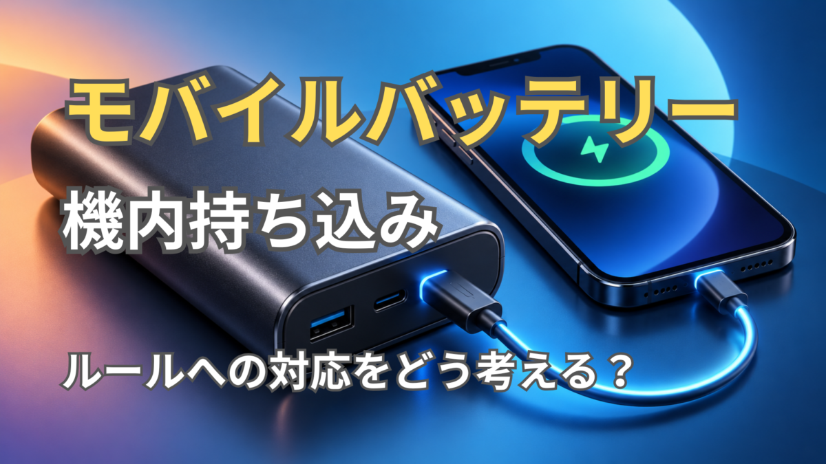 モバイルバッテリーの機内持ち込み｜2026年新ルールへの対応